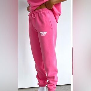White fox sweatpants